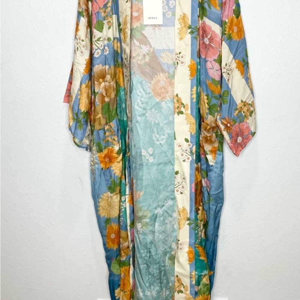 Spell & The Gypsy Carrie Robe In Blue S/M NWT